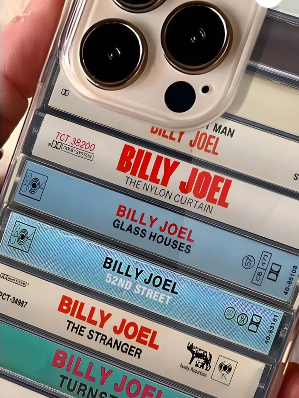 Billy Joel Cassette Stack IPhone 15 Phone Case - Multi-Color